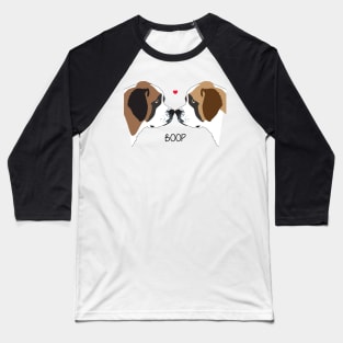 St Bernard Dog Love Boop Baseball T-Shirt